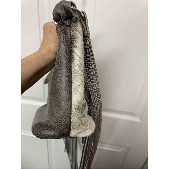 Holy Cow Culture 847 Original Leather Cowhide Fringed Crossbody Bag Gift - Picture 9 of 16